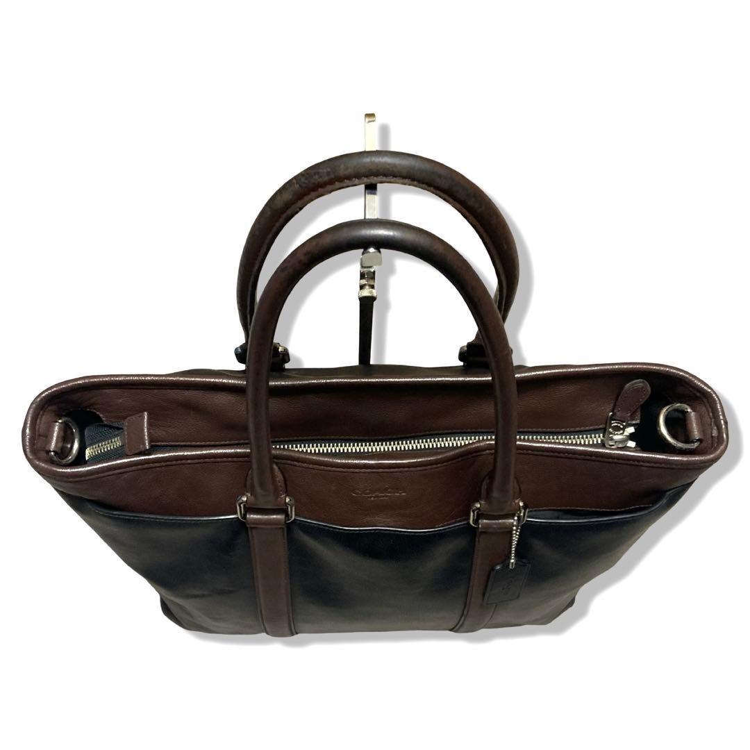 コーチ　ビジネスバッグ　2way　メトロポリタン　A4収納可　レザー　ブラック