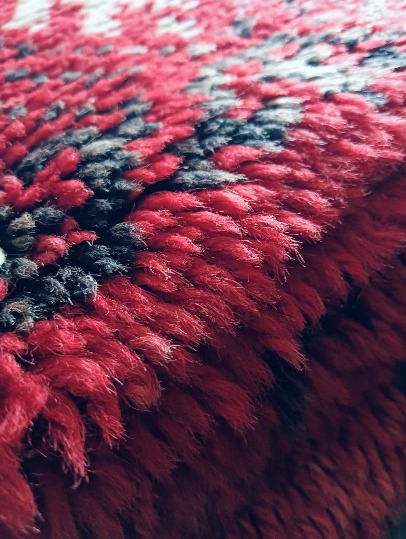 冬用　長毛のブルガリビンテージラグ♪上質ウール　アフガニスタン　トルクメン