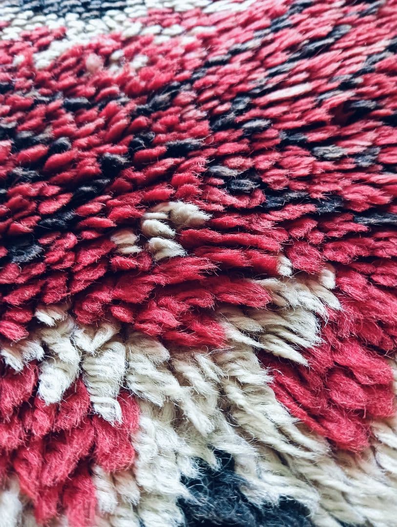 冬用　長毛のブルガリビンテージラグ♪上質ウール　アフガニスタン　トルクメン