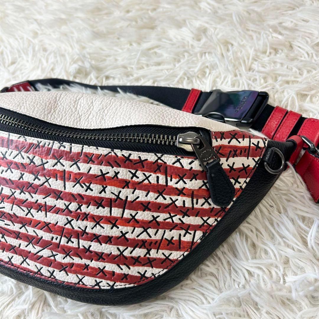 美品 コーチ ディズニー キースヘリング コラボ ウエストバッグ ボディバッグ