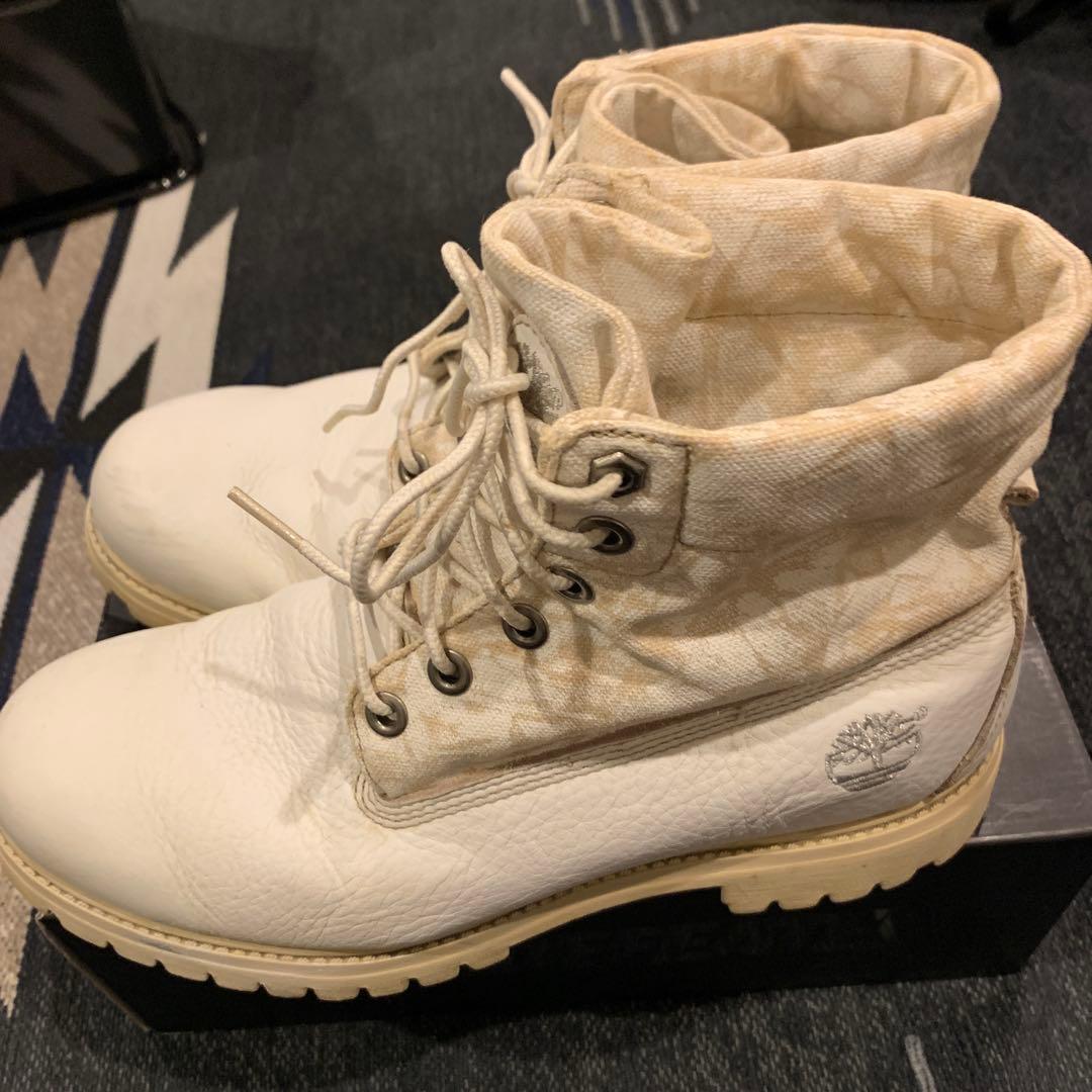 ティンバーランド ホワイト ワークブーツ27.5cm