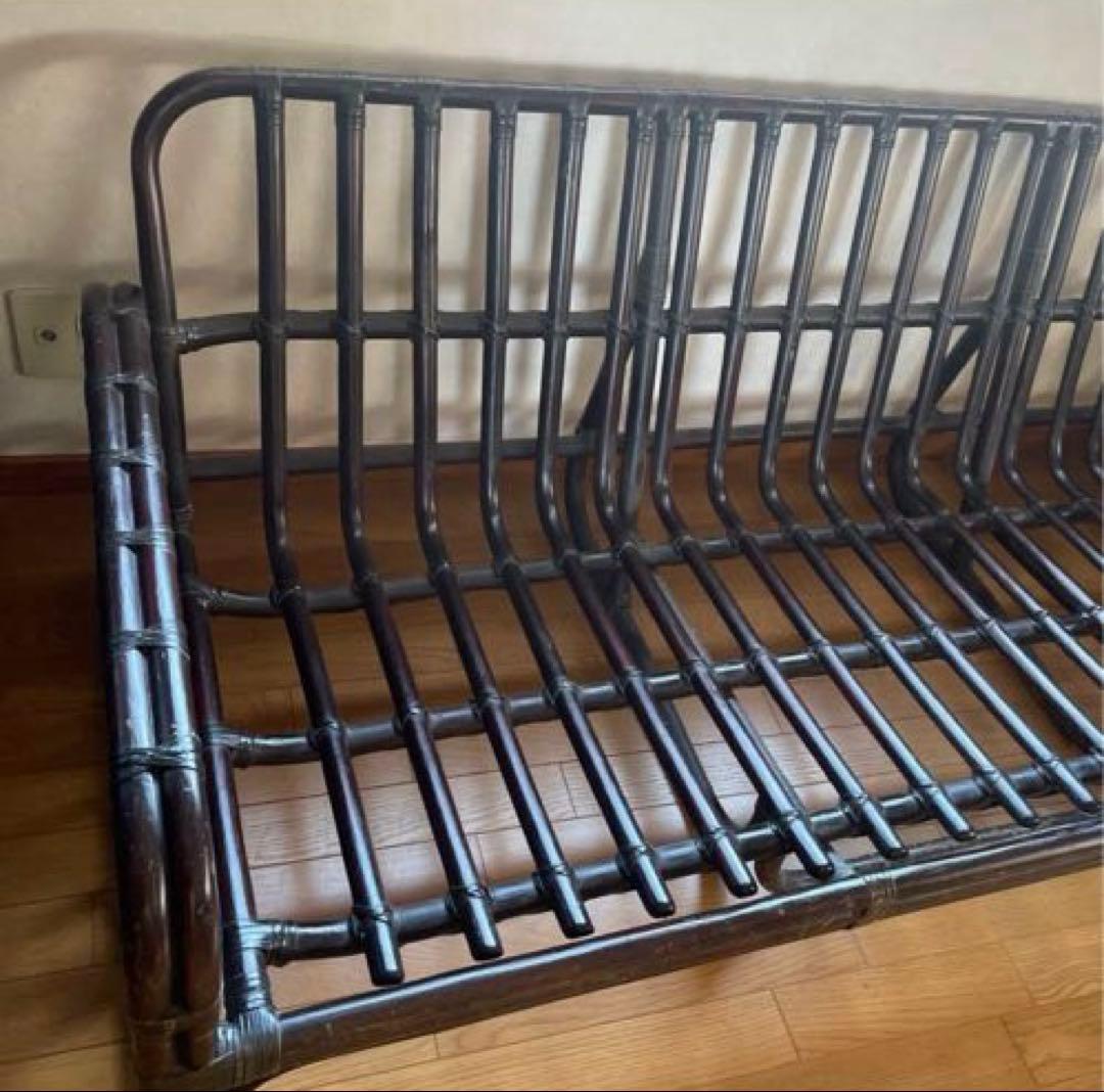 【ときや様】ヴィンテージラタン ヤマカワラタン 山川ラタン 籐 ラタンソファ