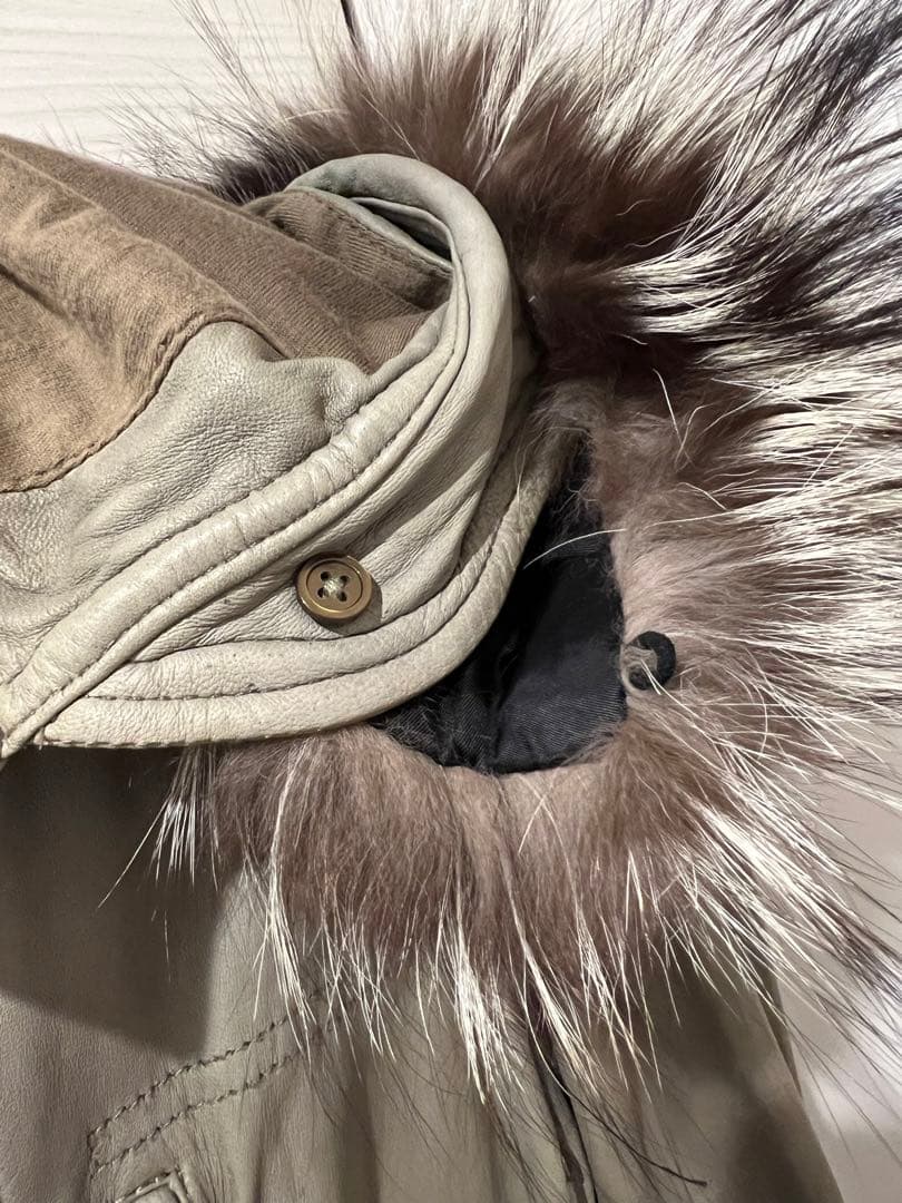 B2nd レザー　ファー付き　モッズコート　アウター