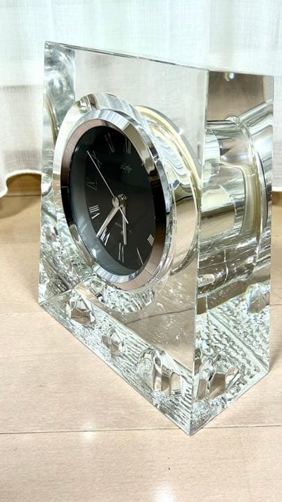 HOYA ホヤ　特大クリスタル　置き時計　クリスタルガラス　重さ6.7キロ