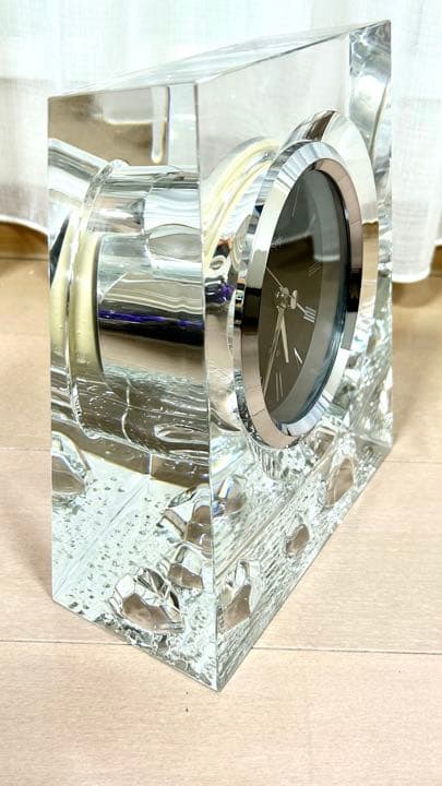HOYA ホヤ　特大クリスタル　置き時計　クリスタルガラス　重さ6.7キロ