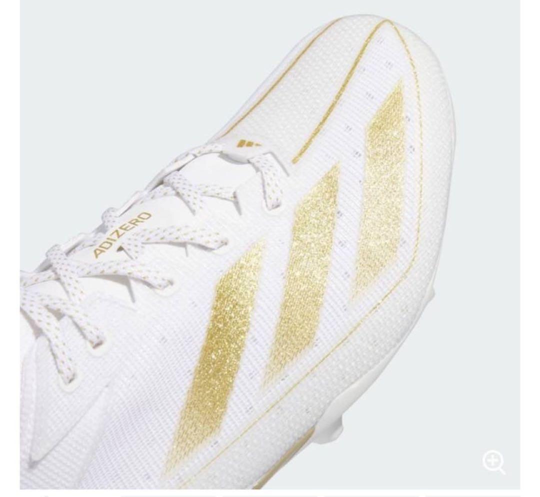 adidas ADIZERO スパイク ホワイト/ゴールド