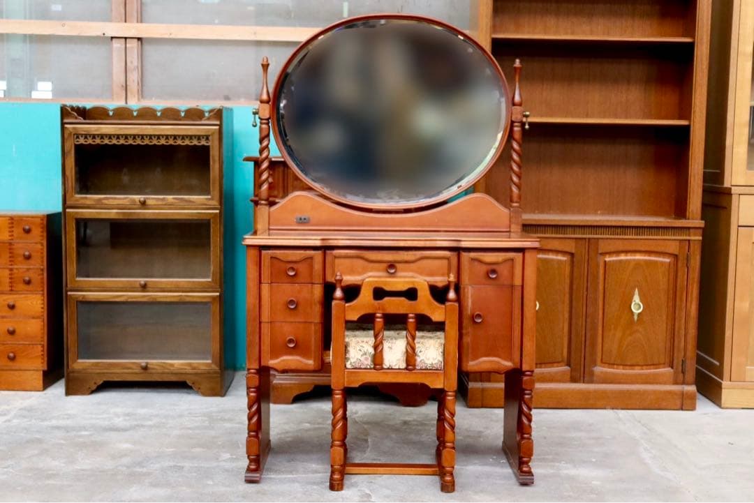 GMIH60A○ドレッサー 鏡台 化粧台 スツール付き 椅子 収納 デスク レ