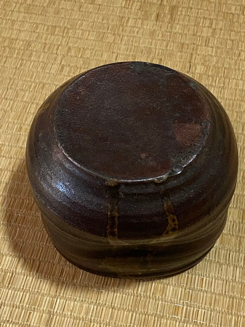 ♦江戸時代 古丹波 四方形 建水 茶道具 四方鉢 丹波焼 古美術品 骨董品