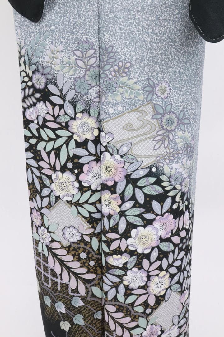 えぐっち　洗える♪訪問着＊胴抜き 着物 たたき染め 辻が花柄 12HH8