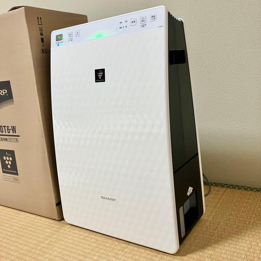 美品 SHARP プラズマクラスター7000加湿空気清浄機 KC-30T6-W