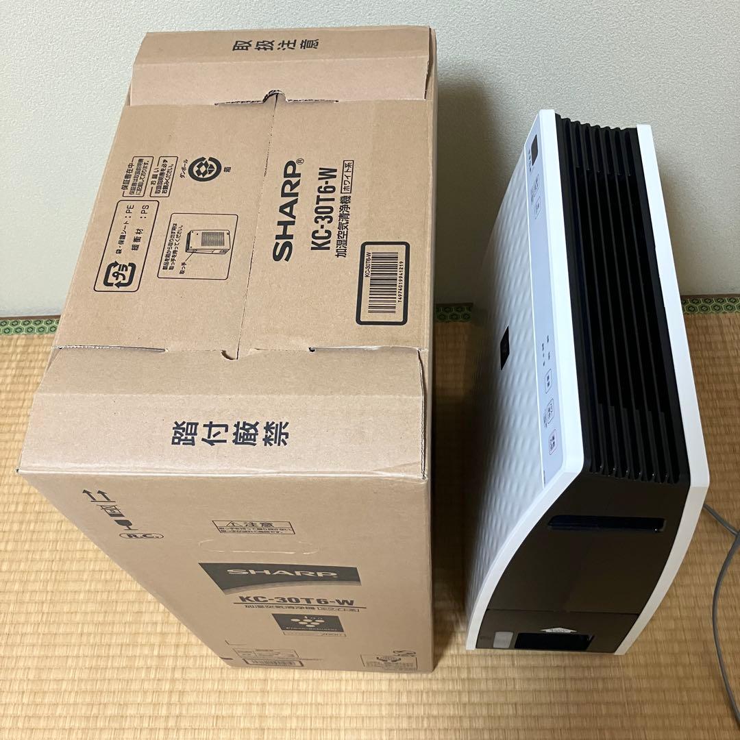 美品 SHARP プラズマクラスター7000加湿空気清浄機 KC-30T6-W