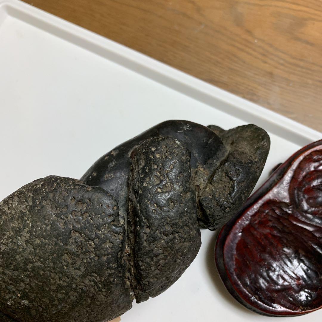 黒石 置物　縁起物