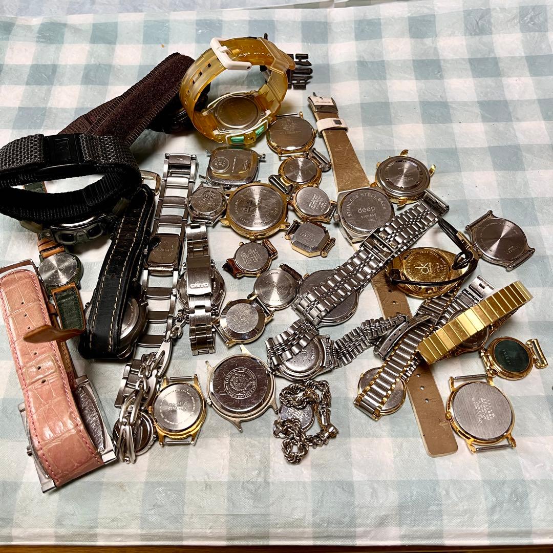 未確認ジャンク☆SEIKO、CITIZEN、Baby-G、TIMEX等32点