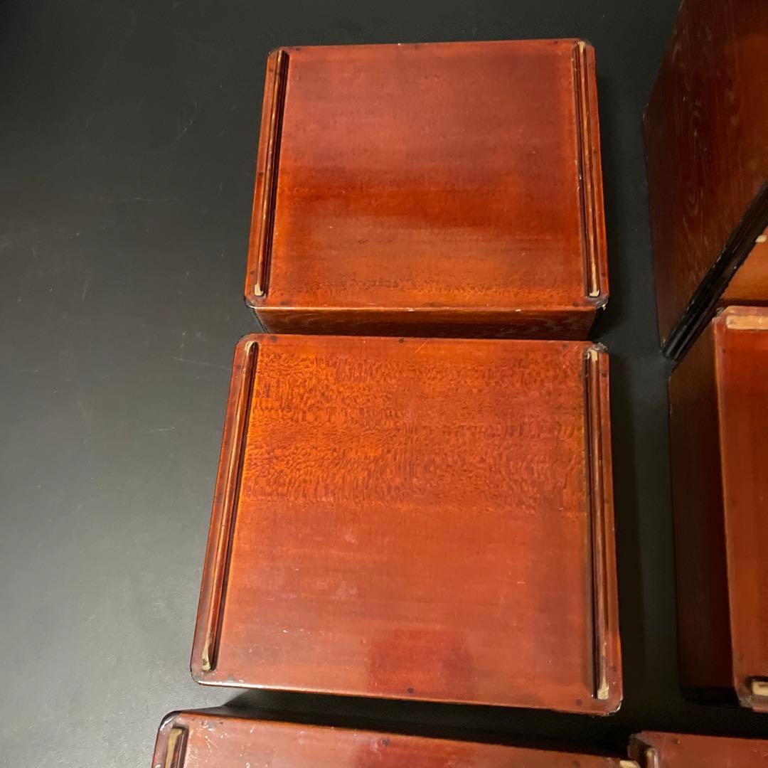 時代物　昔の木製弁当箱　欅　お重箱