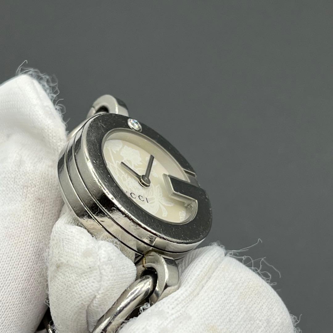 GUCCI 腕時計 チャームブレス ウォッチ GG シルバー 107