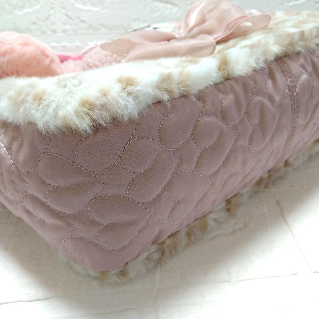 ☆*☆様 コヤンイサムチョン☆横長トートバッグ　ユキヒョウファー＆ハートキルト