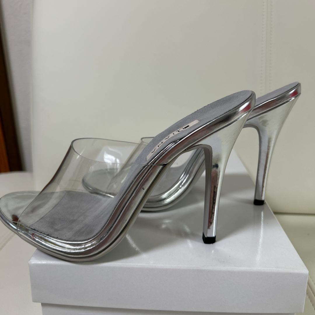 DIANA JBBF大会用ミュール　シルバー25.5cm
