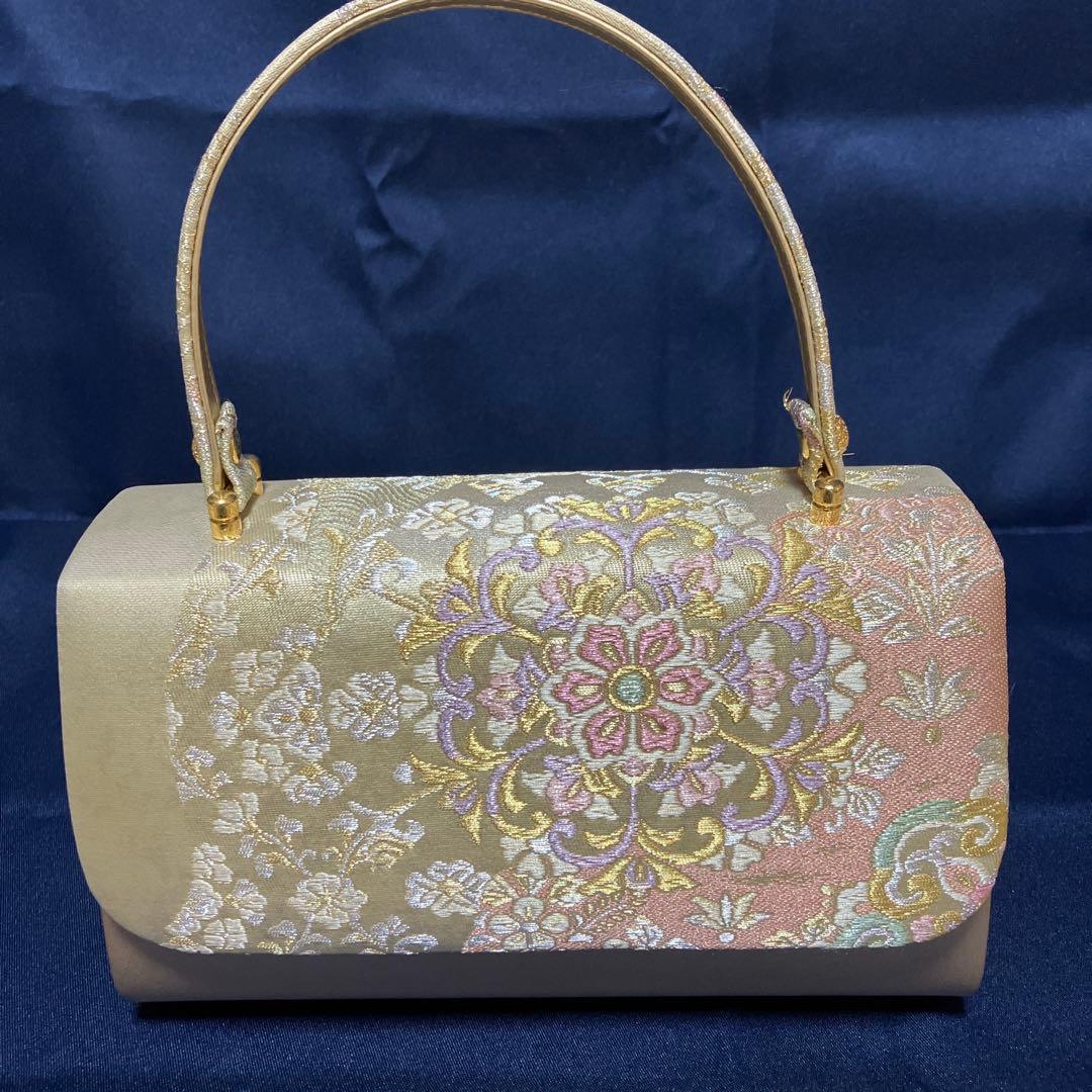 フォーマル　草履　バッグセット　松彩　金　和装小物　着物　本革　正絹