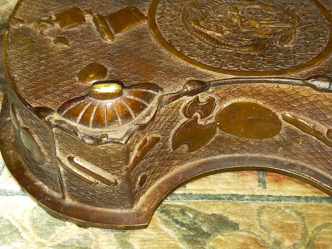 ♥とても古い　唐銅　水盤　黄銅　骨董品　中国　古玩　アンティーク