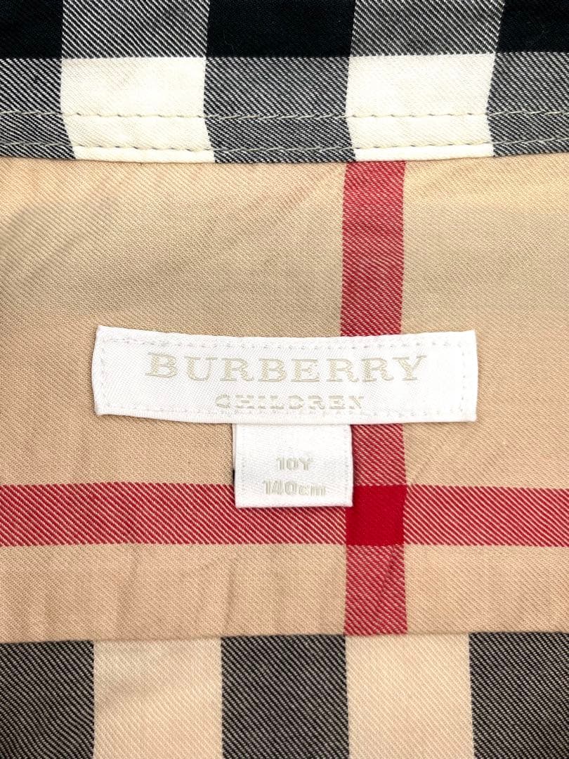 【極美品】バーバリー　チェックシャツ　長袖　140
