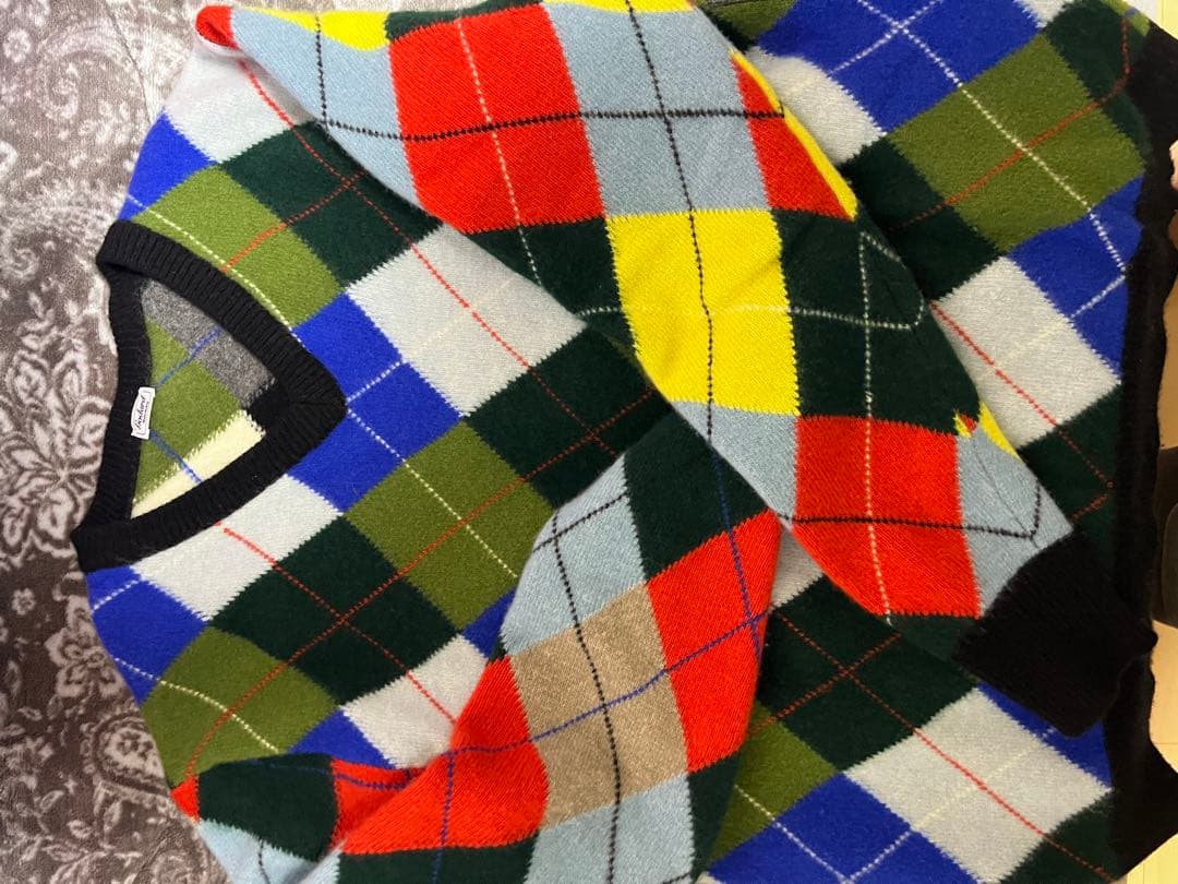 godard haberdasheryアーガイル柄 Vネック セーター