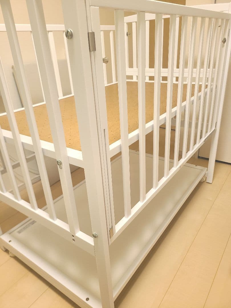 送料込ヤマサキ　ツーオープン　ハイタイプ　ベビーベット　ホワイト　DY-212W