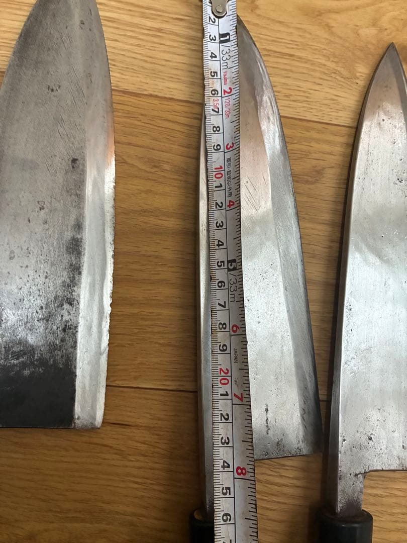 築地　有次　鋼性　国産　出刃包丁 3本セット