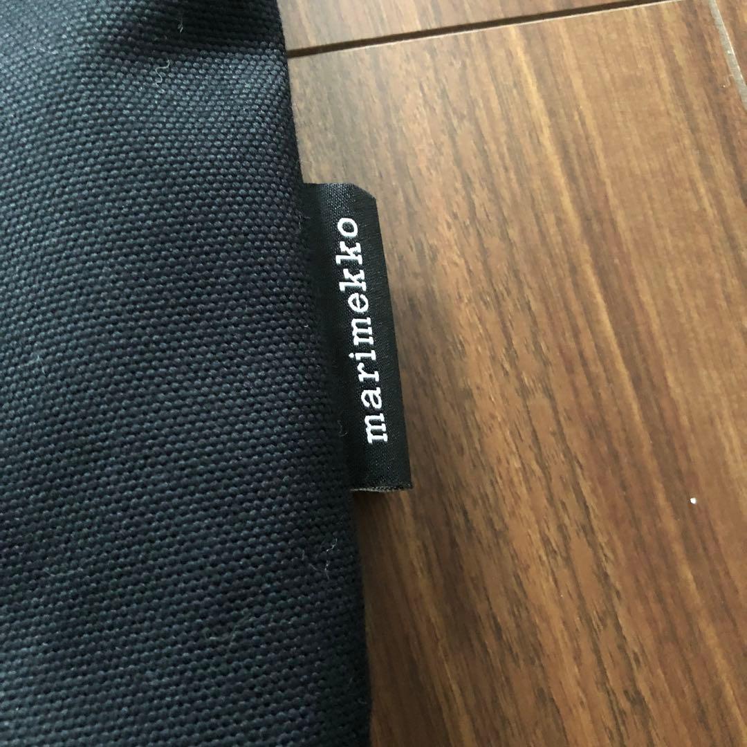 marimekko 花柄 トートバッグ 黒　大きめ