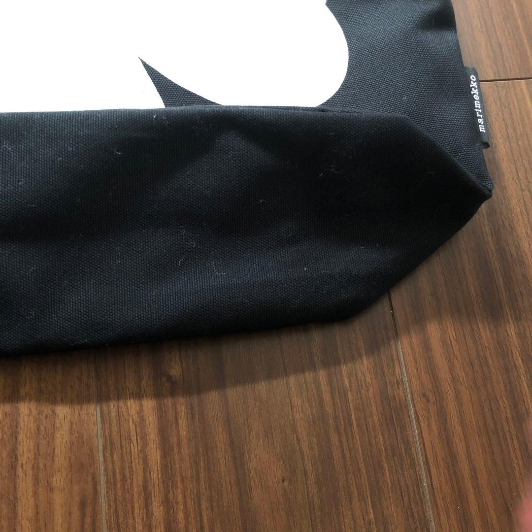 marimekko 花柄 トートバッグ 黒　大きめ
