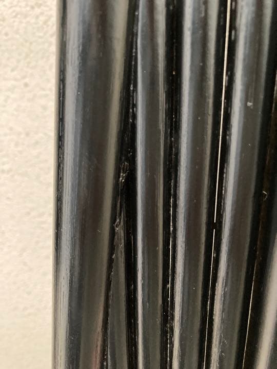 愛知県引き取り　昭和　籐　黒色　ハンガーラック　ハンガー5本付き　ラタン　木製