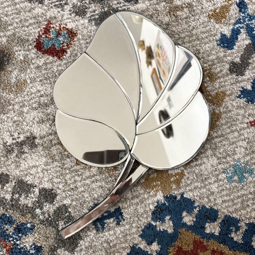 ローラアシュレイ　ウォールミラー　３枚組　ウォールアート　パームリーフ