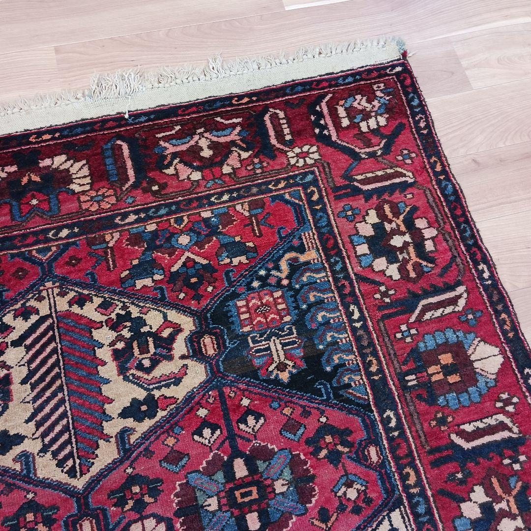 Y3071 バクティアリ産 ウール 手織絨毯 307×169㎝ トライバルラグ