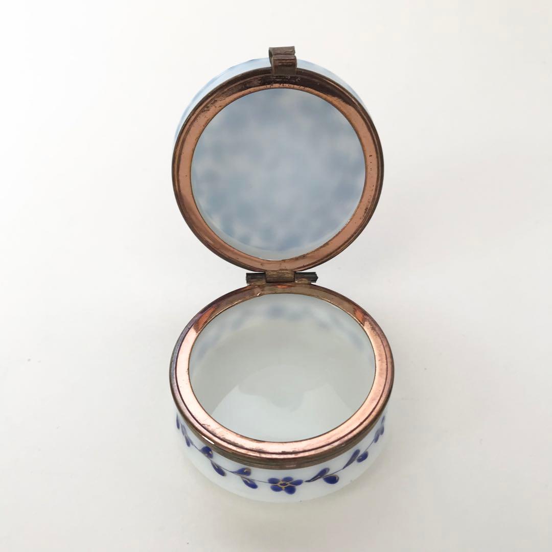 ミルクガラス ピルケース 小物入れ アンティーク