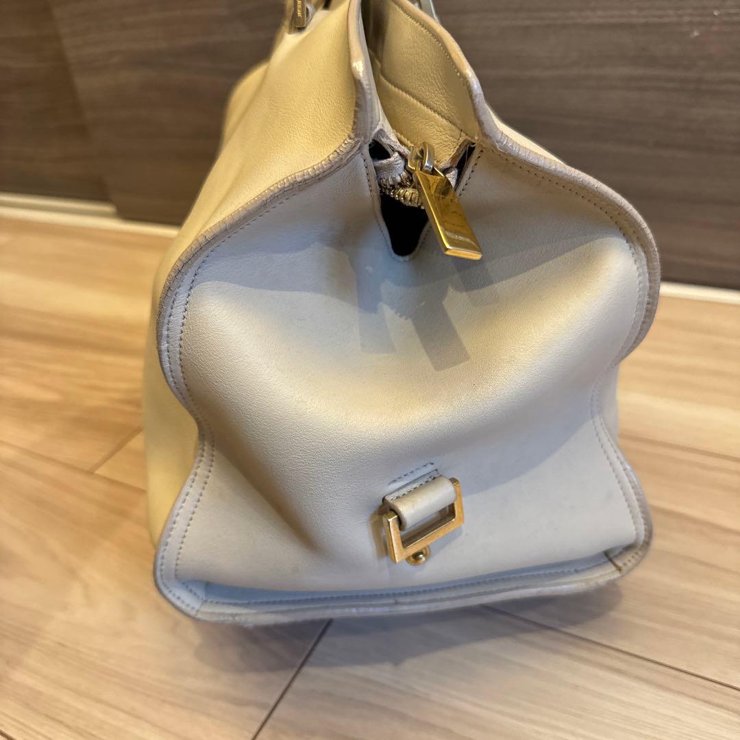 サンローラン　YVES SAINTLAURENT Yラインハンドバッグベージュ
