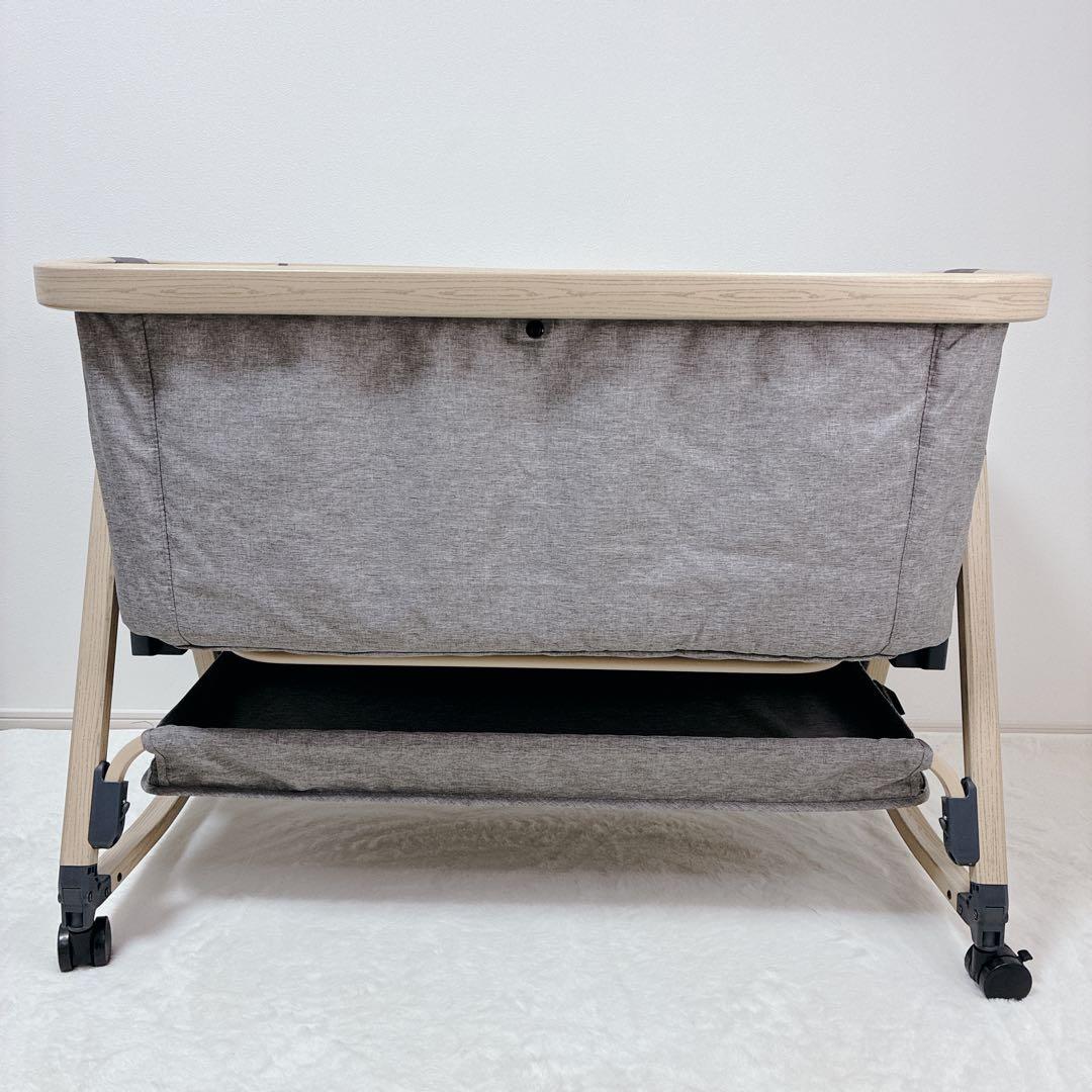 極美品✨️HZDMJ ベビーベッド 添い寝ベッド メッシュ 高さ調節可能 収納付き