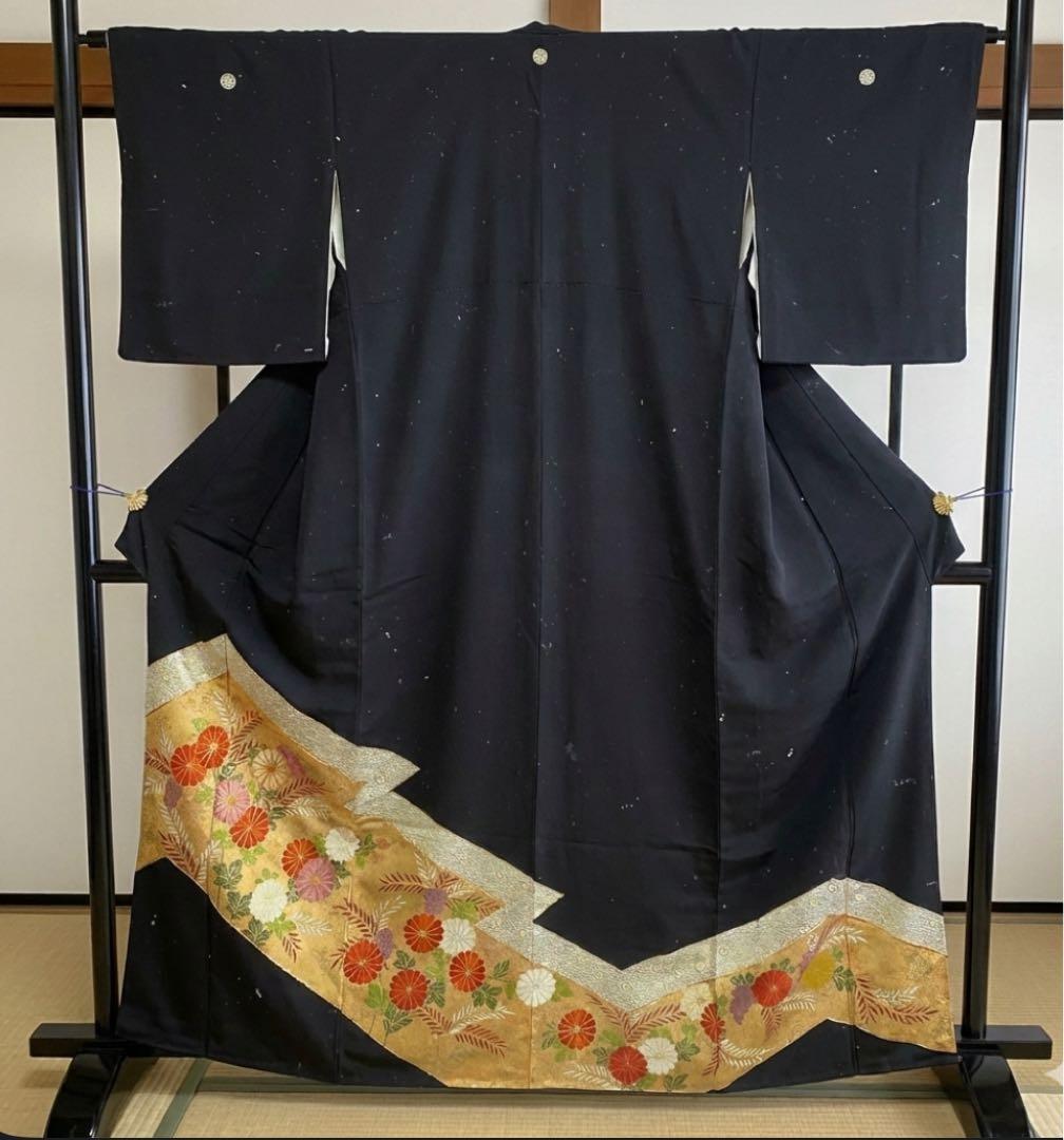 最終価格　黒留袖　袋帯　￼ 4点フルセット　結婚式　比翼仕立て　礼服　着物