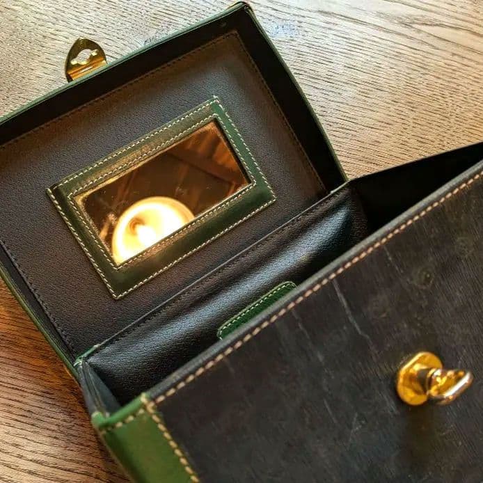 Pollini バニティバッグ 7812 グリーン/ネイビー