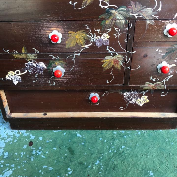 ■昭和レトロ■木製 裁縫箱 針箱 ② ◆ 当時物