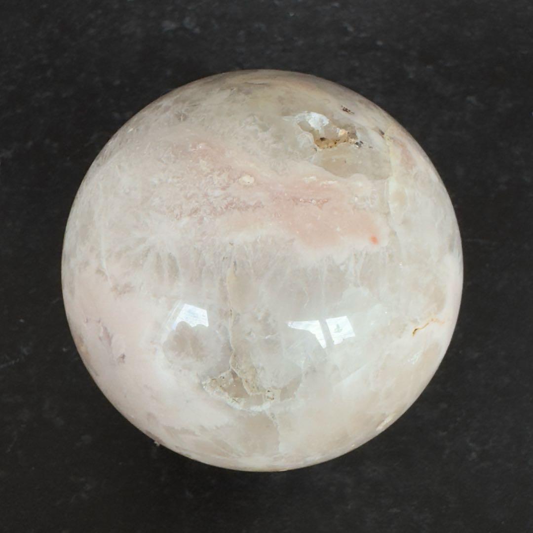 ピンクアメシスト　フラワーアゲート　スフィア　約57mm