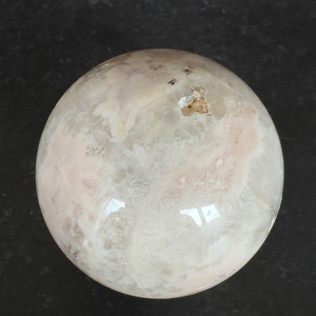 ピンクアメシスト　フラワーアゲート　スフィア　約57mm