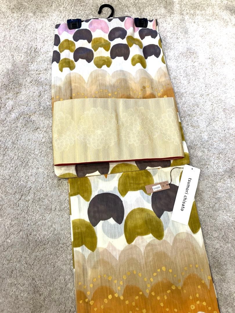 【新品】tsumori chisatoブランド浴衣　オレンジ猫