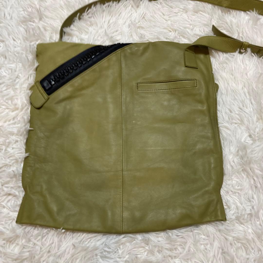 【レア】Kawa Kawa カワカワ ショルダーバック ビッグファスナー レザー