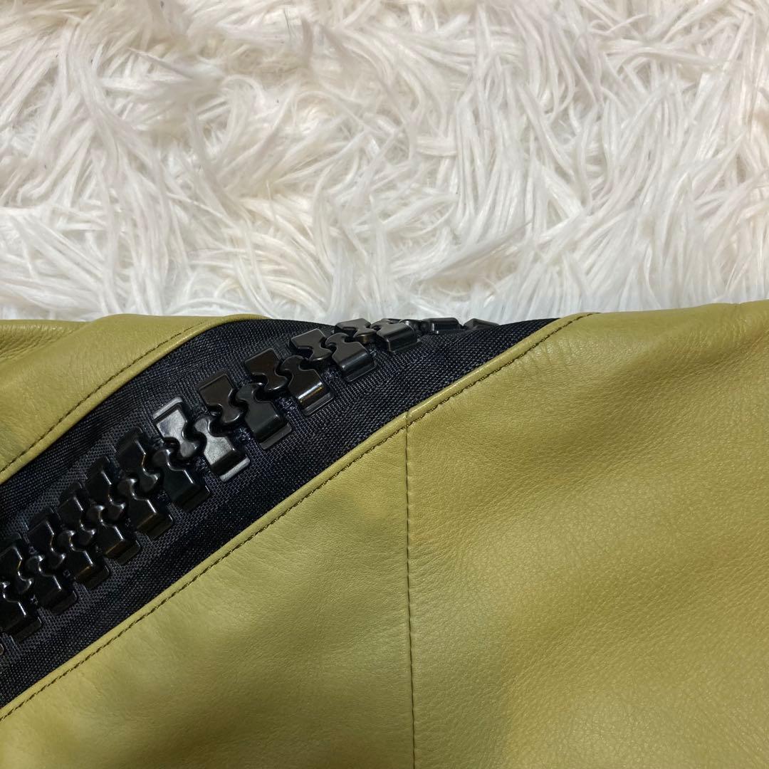 【レア】Kawa Kawa カワカワ ショルダーバック ビッグファスナー レザー