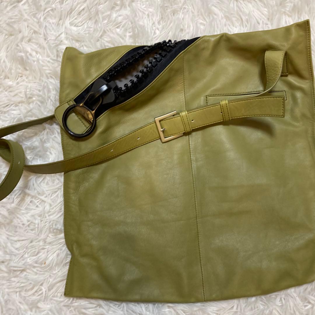 【レア】Kawa Kawa カワカワ ショルダーバック ビッグファスナー レザー