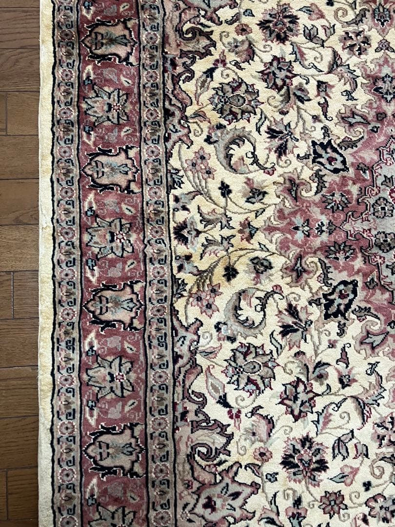 パキスタン絨毯 アンティーク 完全手織り 約2100×約1240mm