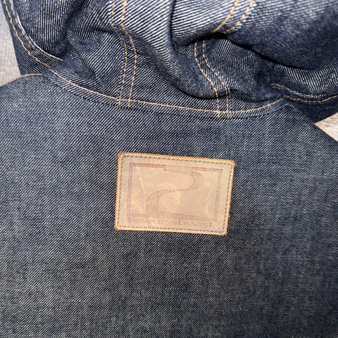 beauty:beast フーデッドコート モッズコート デニムハーフコート