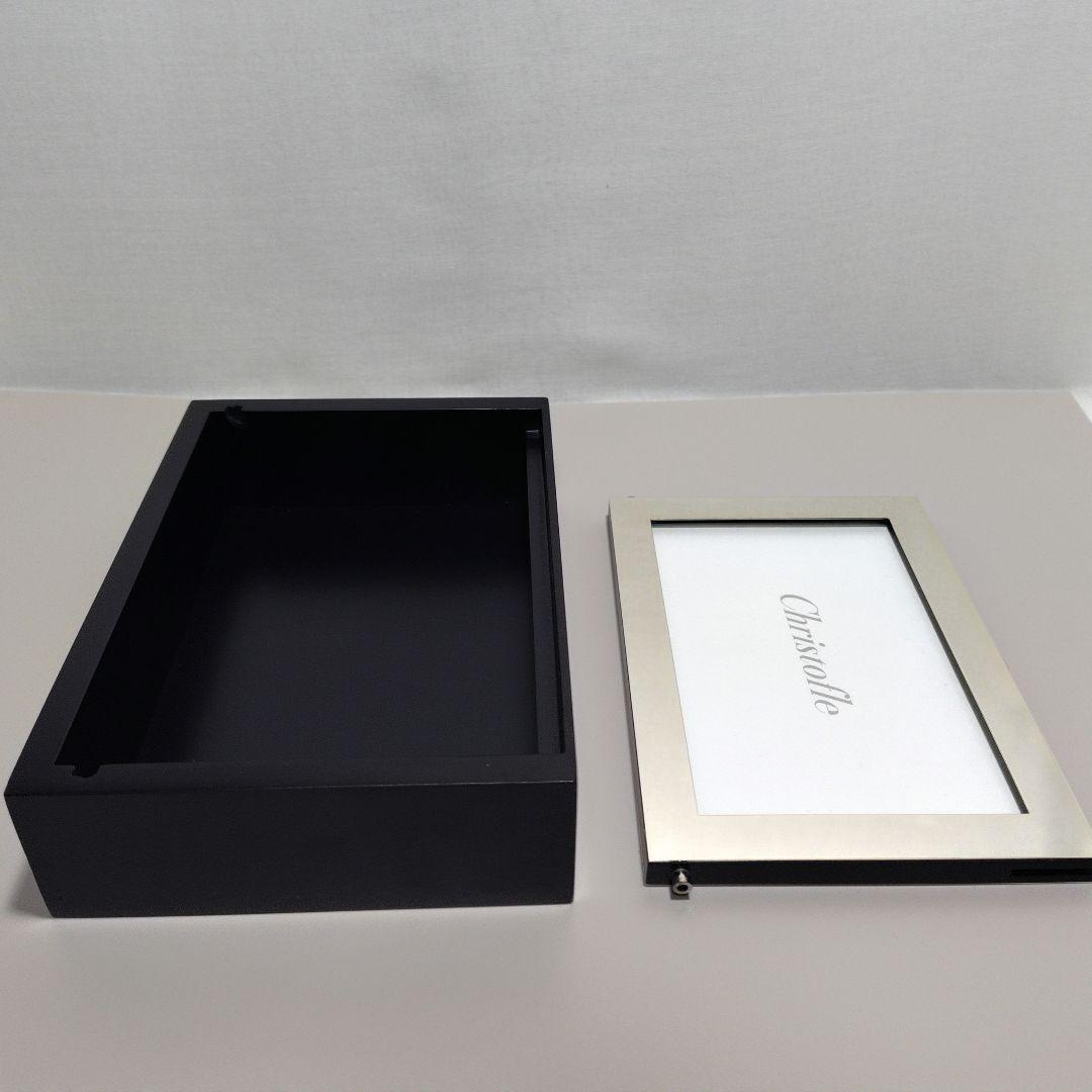 クリストフル フォトフレーム ボックス形 小物入れ 写真立て