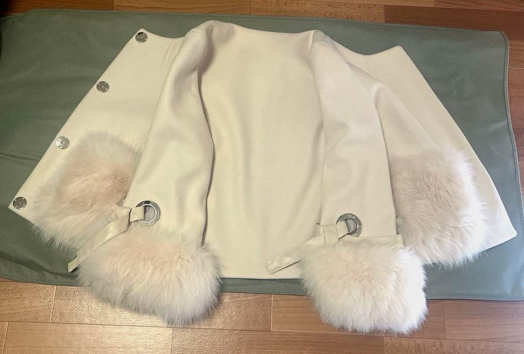 【新品・タグ付】FENNEL フェンネル リボン袖ファーアクセントショートコート