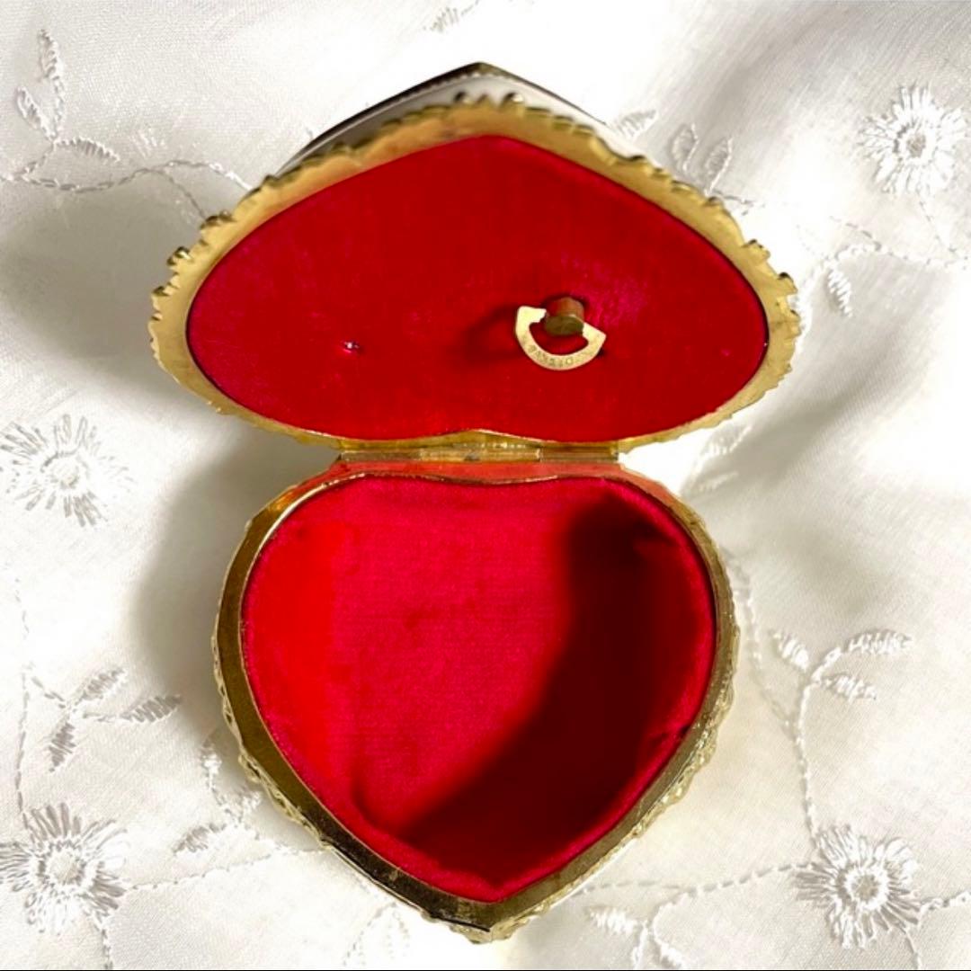 ◆ヴィンテージオルゴール ジュエリーボックス カメオシェル 世界に一つだけの花②