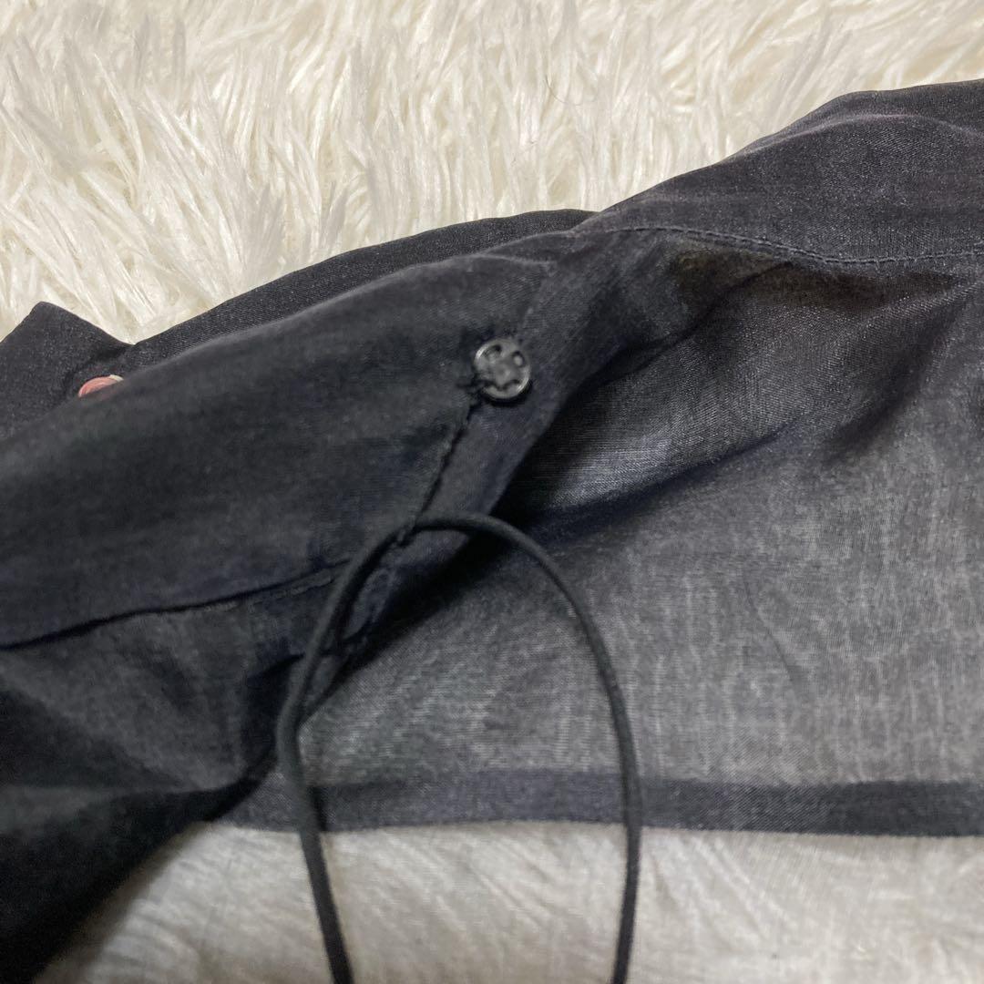 極美品✨現行ラルフローレン　パープルレーベル　シルク　ベロア　ブラウス　M 黒